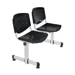 OFIDEAS - Butaca De Espera - Tandem Prisma 2 Cuerpos Color Negro
