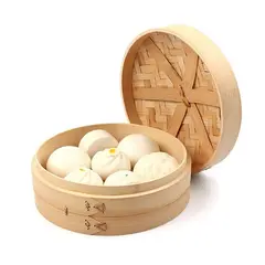GENERICO - Vaporera De Bambu 1 Piso Con Tapa 30cm diam 2pza Zheng Zhi Bao