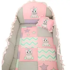 BABY MERINOS - Set de cuna y Protector - Tradición - Unicornio