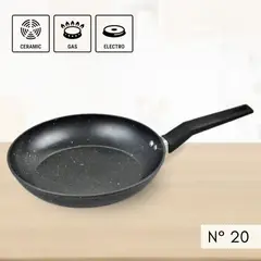 RECORD - Sartén de Inducción Antiadherente Negro 20 cm