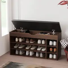 GENERICO - Zapatera con Asiento Baúl Rain - Petrox Home