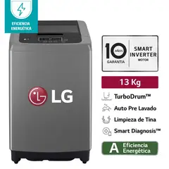 LG - Lavadora de 13 kg carga superior WT13BPBK