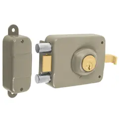 HERMEX - Chapa Cerradura sobreponer izq doble Truper