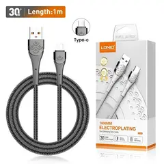 LDNIO - Cable LS862 Tipo C Super Carga Rapida de 2 Metros