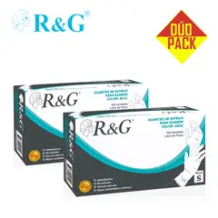 R&G - Guantes de nitrilo talla S 100 unidades R&G. DÚO PACK