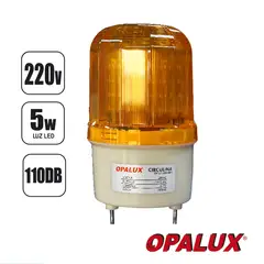 OPALUX - Circulina con Sirena 220VAC Ámbar OP-STL220-AMB