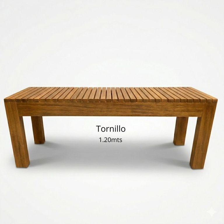 Banca de madera Banqueta Banco de terraza 1.20 mts tormillo original