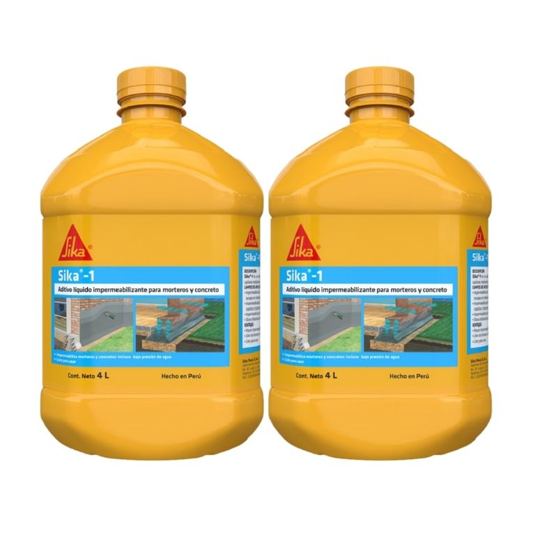Pack 2 Und Aditivo Impermeabilizante para concreto sika 1 x 4L
