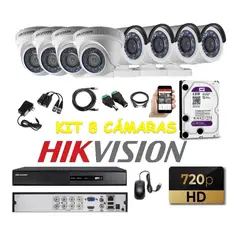 HIKVISION - Kit 8 Cámaras Seguridad HD 4tb