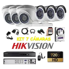 HIKVISION - Kit 6 Cámaras Seguridad HD 2tb