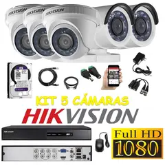HIKVISION - Kit 5 Cámaras Seguridad FULLHD 2tb