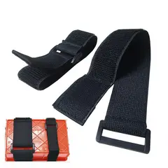 GENERICO - Correa Organizadora Elástica Autoadhesiva 30.0 x 2.5 cm Pack x 2 Negro