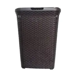 GENERICO - Cesta Grande Modelo ratan para ropa en marron