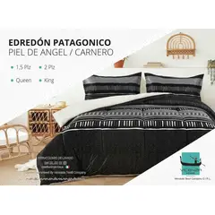 VENEZIA - Edredón 2 plz Piel de Ángel con Carnero Sherpa + Juego de Sábanas