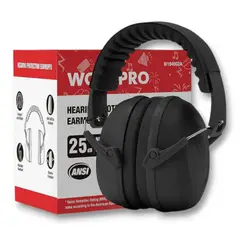 GENERICO - Audífonos Antiruido Niños 3-15 años Orejeras Reducción de Ruido NEGRO - WORKPRO