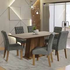 MADESA - Juego de Comedor Britney con 6 Sillas