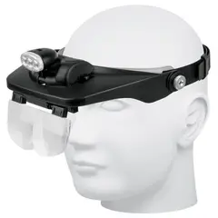 TRUPER - Lupa optovisor con luz led linterna de cabeza pretul