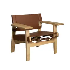 NIHM - Butaca de Madera Padel Marrón