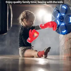 GENERICO - MAQUINA BOXEO NIÑOS SMART BLUETOOTH LED MUSICAL GUANTES