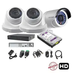 HIKVISION - Kit 3 Cámaras Seguridad HD 1tb