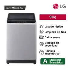 LG - Lavadora Carga Superior Smart Inverter WT9GL 9 KG - Gris