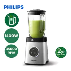 PHILIPS - Licuadora de 1400W en Acero Inoxidable HR365200