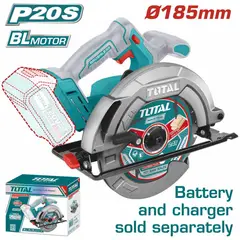TOTAL TOOLS - SIERRA CIRCULAR INALÁMBRICA MOTOR BL 20V 185MM TOTAL-TSLI1851