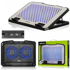 AIRBOOM - Cooler Notebook Portatil 2 Puertos Usb Graduable Gamer 17"