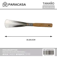 GENERICO - MINI PALA DE ACERO INOXIDABLES PARACASAMAX