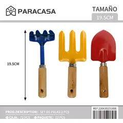 GENERICO - SET 3 PALA MINI PARACASAMAX
