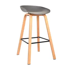 BONNO - Banco Para Bar Misuri Fijo 65 cm Gris Bonno