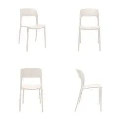 BONNO - Set X 4 Silla de Diseño Obi Blanca