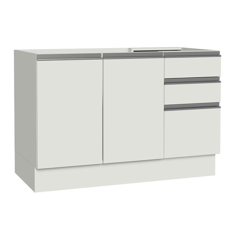 Mueble de Cocina Glamy 2 Puertas 3 Cajones 120 cm x 60 cm