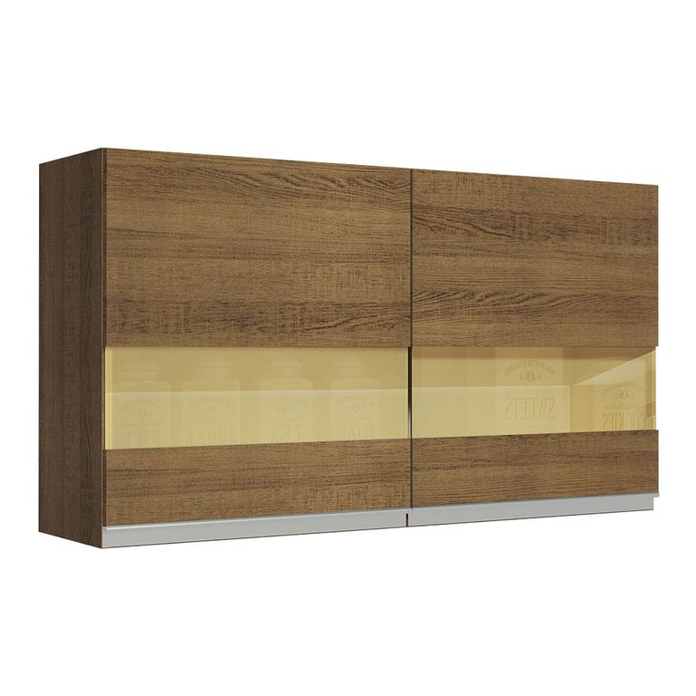 Alacena de Cocina Glamy 120 cm 2 Puertas con Cristal Reflex