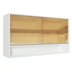 MADESA - Alacena de Cocina Glamy 120 cm 2 Puertas Corredizas de Cristal Reflex