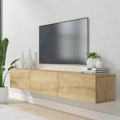 VENTITAS HOME - Mesa de TV Flotante 70” Irina Color Duna