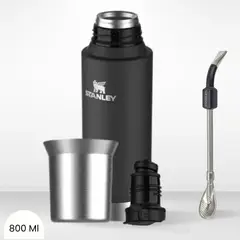 STANLEY - Termo de Bebida Mate System 800ml + Bombilla Negro