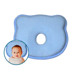 TERAFLEX - ALMOHADA BEBÉ MEMORY FOAM ANTI CABEZA PLANA CELESTE