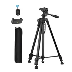 NEO DIGITAL - Trípode Cámara 140cm + Control + Adaptador Celular + Funda