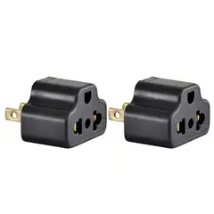 EPEM - ADAPTADOR UNIVERSAL PLANO 16A 250V NEGRO PVC X 2 UNID