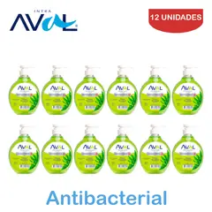 AVAL - Jabón líquido antibac. 400ml eucalipto AVAL.Pack 12 unidades