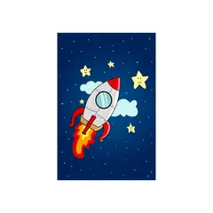 MAKA - DIAMOND PAINTING STARS ROCKET 20X30CM