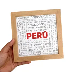 CASA PIZARRO - Cuadro "PERÚ" 17 x 17 cm