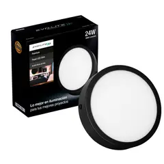 EVOLITE - Plafon Led Slim 24w luz calida borde negro
