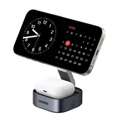 UGREEN - Cargador Inalámbrico Magnético Plegable 2 en 1 W526 - 35278