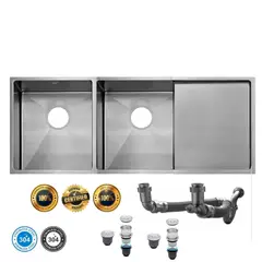 IMPORTADO MC - Lavadero de Cocina de Lujo Acero Inox XM ULD03-12050 Nano Gun Gris