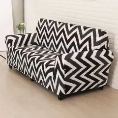 GENERICO - Funda De Muebles 3-2-1 Con 6 Cojines - Estampado Claro y Oscuro