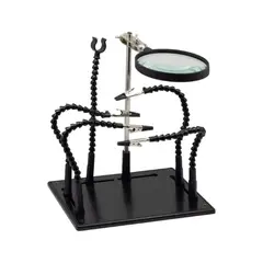 TAKEMA - Soporte para Soldar con Lupa y Pinzas LED ZD-11P-1