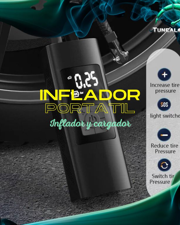 Inflador portátil para llanta de carro Black Intensivo