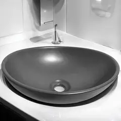 GENERICO - Bowl Ovalado Cemento Mate